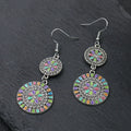 Trendy Women's Floral Drop Earrings in Alloy (Vintage)