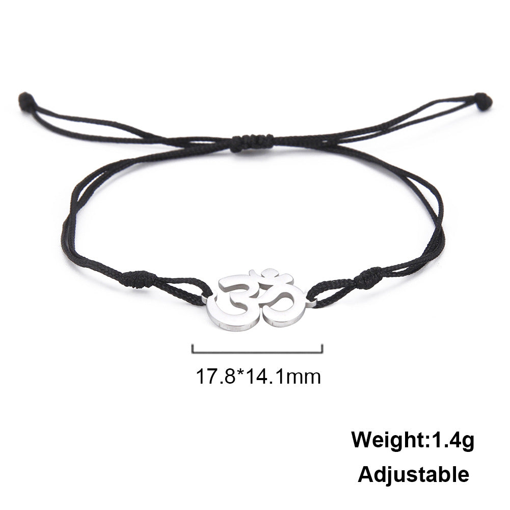 Trendy Stainless Steel Symbol Pendant Bracelet